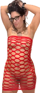 Itsivybelle_filthymilfuk Red ripped dress 👗 ❤️ Pic 2