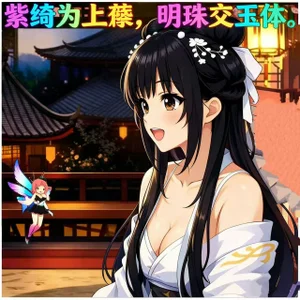 婉儿直播的古风二次元~配上诗词会不会更有意境~ de LuckyCute-Tutu  Imagens