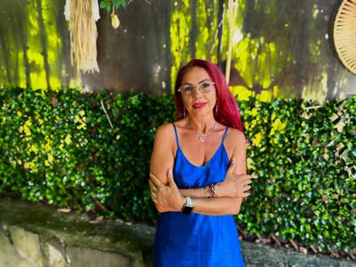 DirtyMature Just a redhead and in her blue dress ✨ Bilde 7