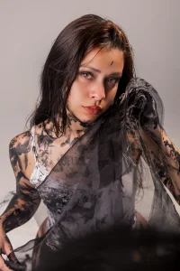 Emily__Stef My color and my favorite paint 😈🖤 #latina #lovense #painting #fetish #legs #ass🖤😈 Pic 5