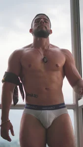 DaveSoldier Flex Man 🪖🫵🏻 in Calvin undies 사진 2