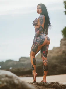 darkinkedbabe beach motorbike shoot Immagine  2