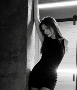 Yuki_Juicy black and white Pic