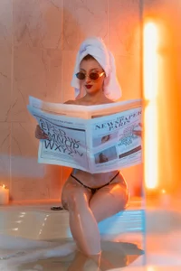 AilishBenson Coffee, Towels & hot Secrets😈🥰 Pic 5