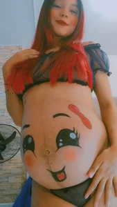 gime_lara 🌺🌺🌺 You like my belly drawn my love 🎀🎀🎀 Pic 2