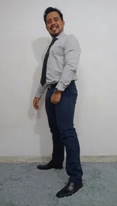 KalethBigDick Shirt gray and navy blue pants Poză 5