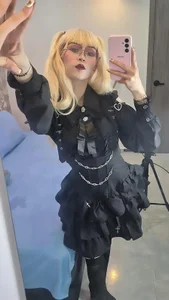 NEZUKO_MITSURI Misa Amane Cosplay | Gothic Kawaii Model ⛓️💀 Pic