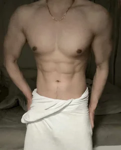 Xk-jack 性感的白色浴巾 사진