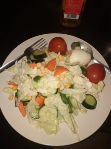 Asexycook4Ubananas My favorite is healthy food I like stay fit,for today I eat only salad with boil egg Pic
