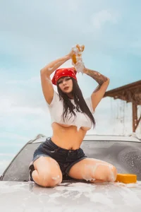 Lexyjoycce washing cars 💧❣ টি ছবি