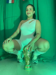 Sofi_Perez_ Ready for kickoff? 🍑⚽ Pic