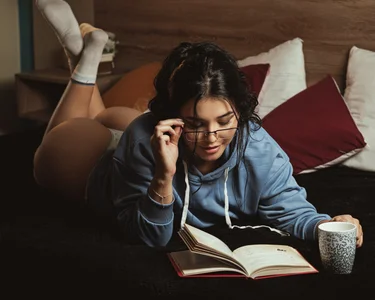 april_stone17's A coffee and a book, what more could you ask for? 🫣 Sex Photo 4