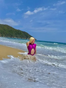 alessandrathedoll happy on the beach Pic 5