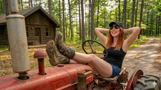 Outside on my tractor de Onlyniki  8 Imagens