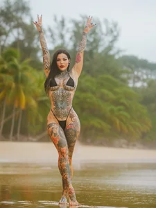 darkinkedbabe beach motorbike shoot Pic 9