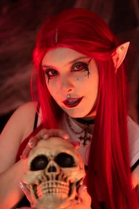 mikaskullcs 🩸 Crimson Temptation: La Reina de las Sombras 🖤💀 Gambar