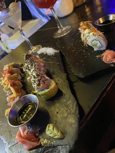 Mia_222 A good cocktail and sushi with the best company. Pic