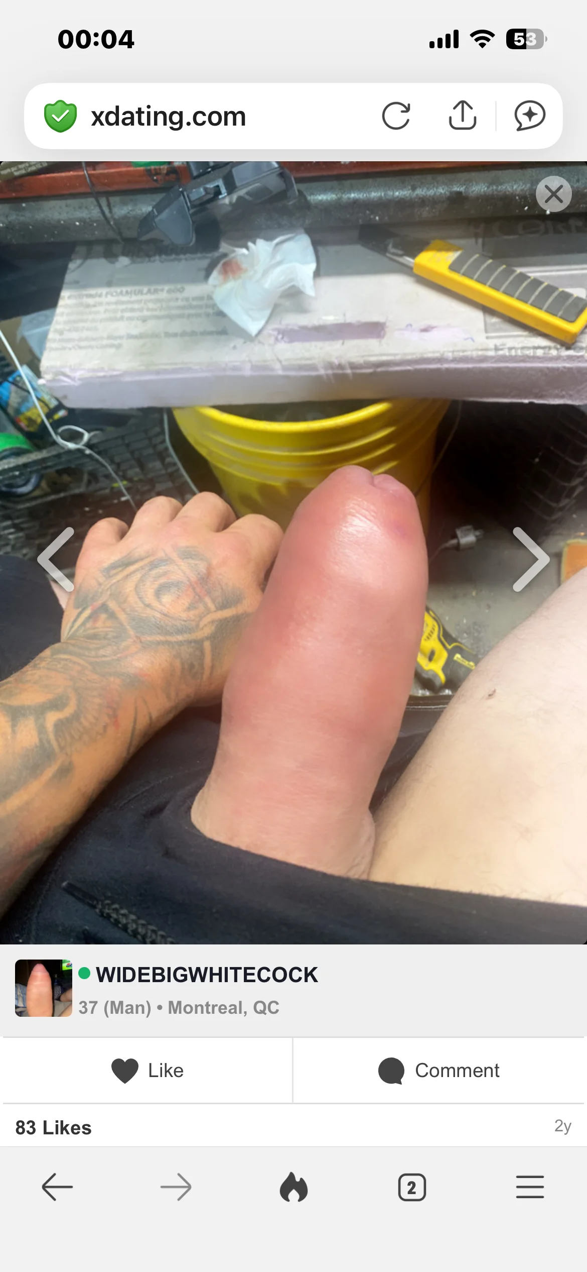 XXX Porn Photo of Nude WIDBIGWHITECOCK 7